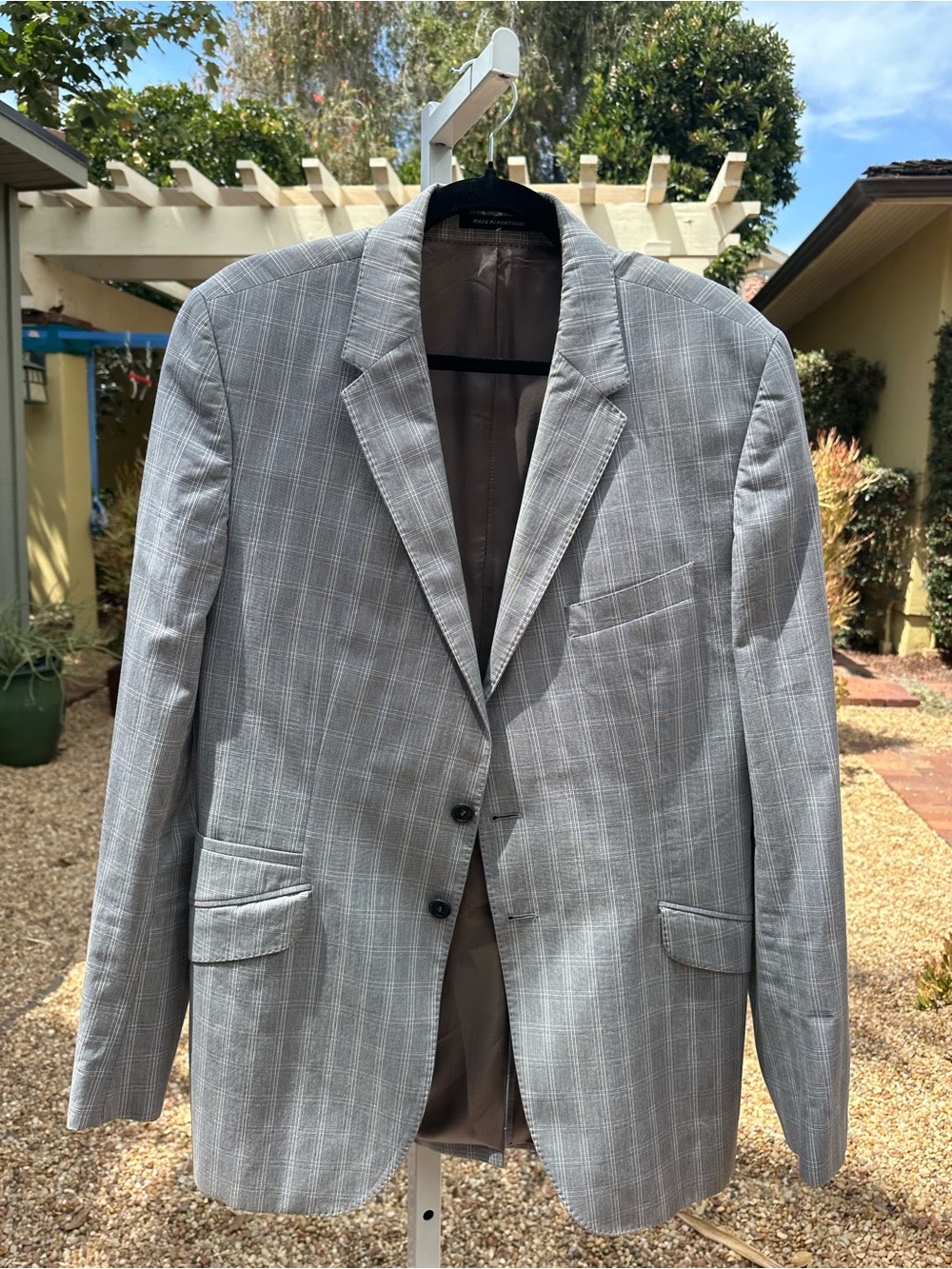 Paul Smith Light Gray Windowpane Sport Coat - Two-Button Blazer